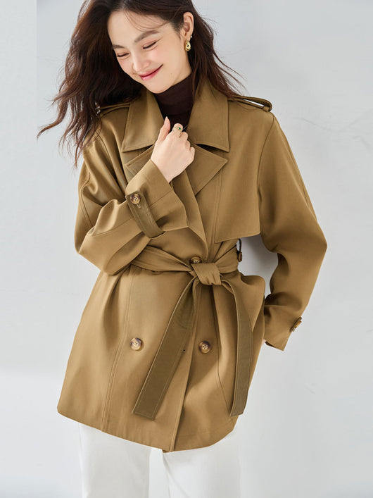 Gabardina Corta Elegante Casual para Mujer - Image 17