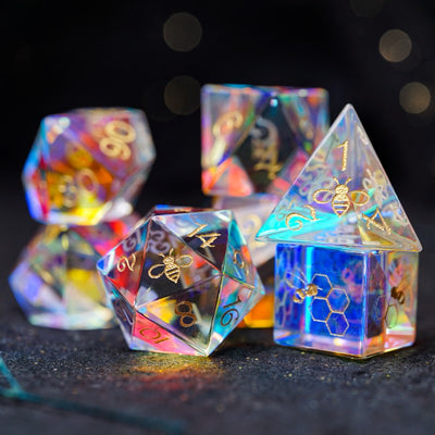 Dados de Cristal Fantasía Tema Abeja Gema - Image 6
