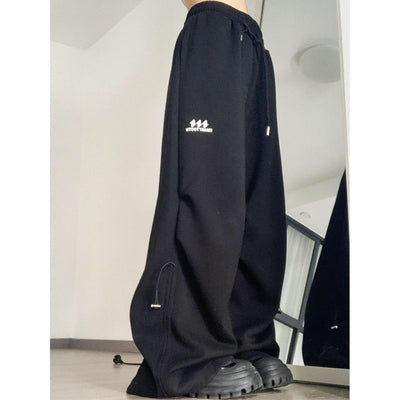 Pantalones Anchos con Cordón y Volantes - Diseño Casual Chic de Moda Urbana - Image 11