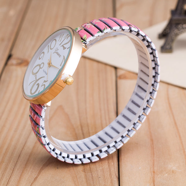 Reloj de Pulsera Elástico para Mujer con Correa Ajustable