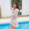 Blusa de Baño Chiffon con Abertura Lateral
