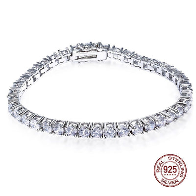 Pulsera de Plata S925 Cadena de Tenis 17-19cm Largo Ajustable - Image 11