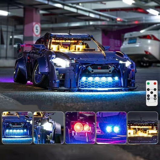 Modelo de Auto de Carreras GTR Bloques de Construcción Alta Dificultad - Image 8