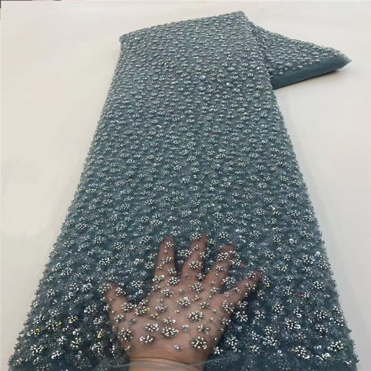 Tela de Lentejuelas con Cuentas de Burbujas para Vestidos de Bordado - Image 18