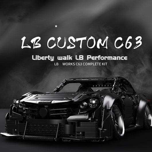 Auto de Carreras C63 Black Warrior - Bloques de Construcción Ensamblados - Image 7