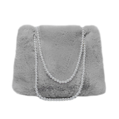 Bolso de Hombro Pearl Plush de Gran Capacidad con Detalles Perlados - Image 17