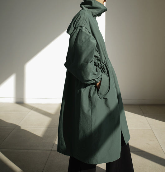 Gabardina Larga Coreana Otoño - Cuello de Pie con Cintura Ajustable - Image 18