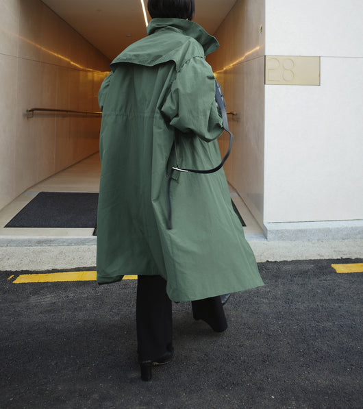 Gabardina Larga Coreana Otoño - Cuello de Pie con Cintura Ajustable - Image 21