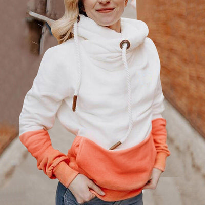 Sudadera con Capucha y Cordones de Contraste para Mujer - Image 8