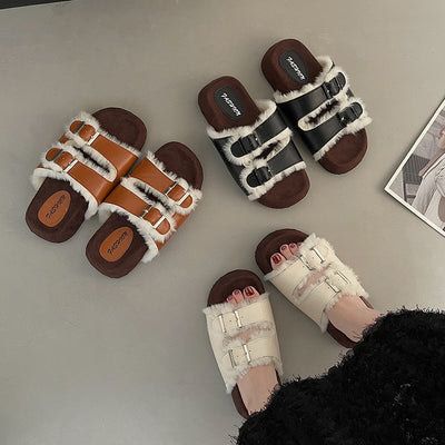 Pantuflas Plataforma para Mujer con Hebilla - Suela Suave y Cómoda - Image 10