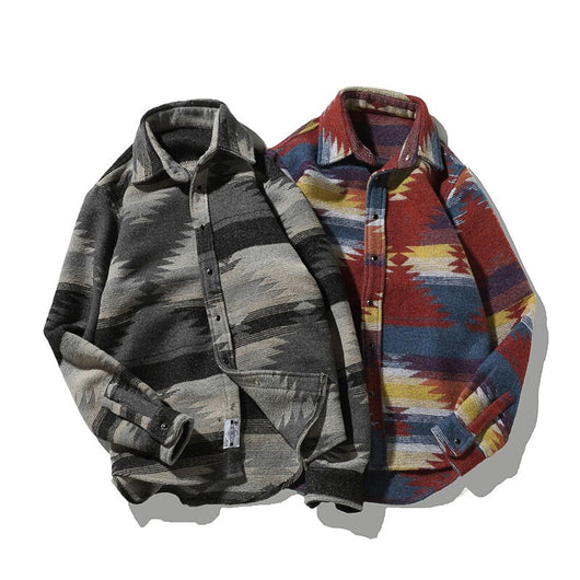 Camisa Casual de Manga Larga para Hombre Talla Grande