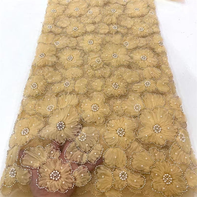 Placa de Malla con Tubo de Espuma y Encaje Floral 3D Bordado - Image 18