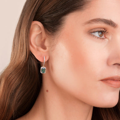 Aretes de Ágata Planta Acuática - Image 8