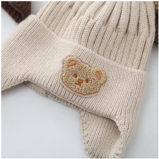 Gorro Bebé Calidez Orejeras Osito Tejido Lana Suave - Image 10