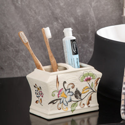Organizador de Baño Cerámico con Tapa - Porta Cepillos para Parejas - Image 14