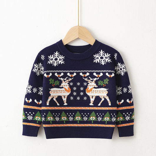 Suéter Navideño Infantil con Reno - Pullover de Invierno para Niñas - Image 9