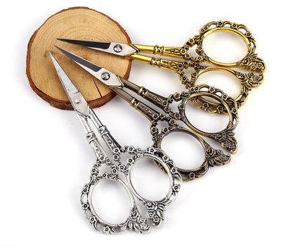 Tijeras de Costura Vintage con Diseño Floral