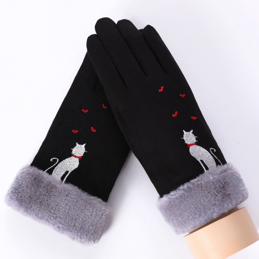 Guantes Térmicos de Cachemira para Mujer con Oso Adorable y Pantalla Táctil - Image 22