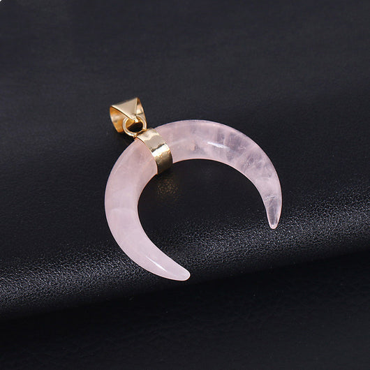 Collar con Dije de Luna y Cristal Semiprecioso - Image 5