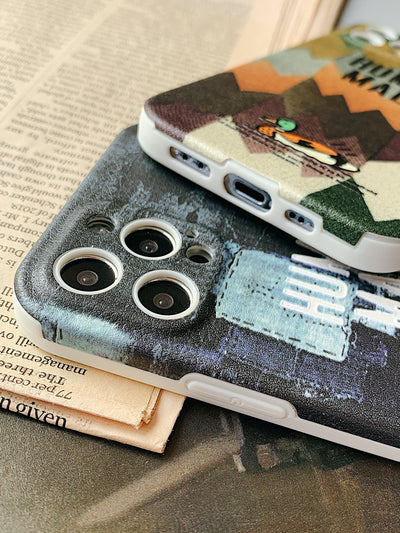 Funda de Celular para Pareja con Relieve y Camuflaje Estilo Urbano - Image 11