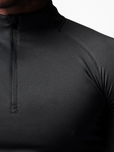 Playera Entrenamiento Cuello Alto Cierre Medio Ajuste Slim Manga Larga Hombre - Image 7