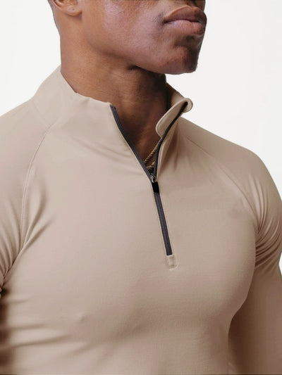 Playera Entrenamiento Cuello Alto Cierre Medio Ajuste Slim Manga Larga Hombre - Image 8