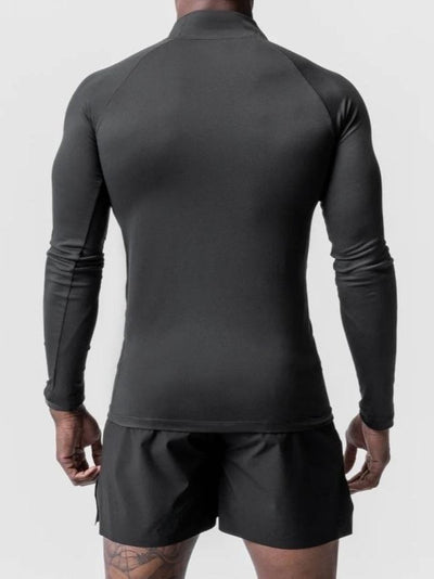 Playera Entrenamiento Cuello Alto Cierre Medio Ajuste Slim Manga Larga Hombre - Image 10