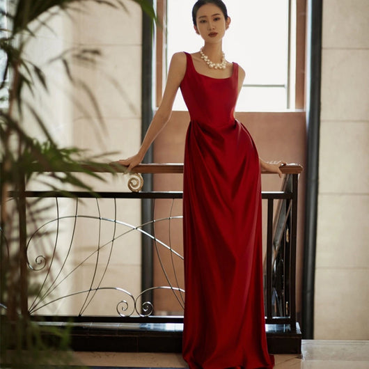 Vestido de Novia Tridimensional Rojo Vino para Brindis - Image 12
