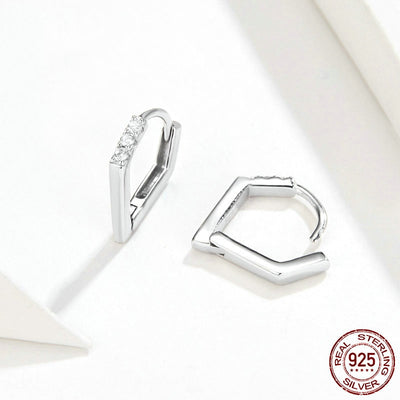 Aretes de Plata 925 Geométricos Irregulares - Image 8