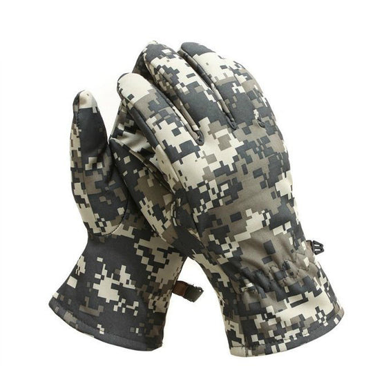 Guantes Tácticos de Cuero de Tiburón Camuflaje Resistentes al Viento - Image 19
