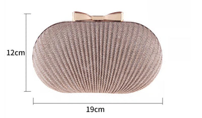 Bolso de Cena Plisado Mariposa en Tonos Huevo de Ganso - Image 11