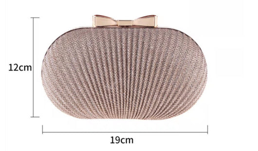 Bolso de Cena Plisado Mariposa en Tonos Huevo de Ganso - Image 11