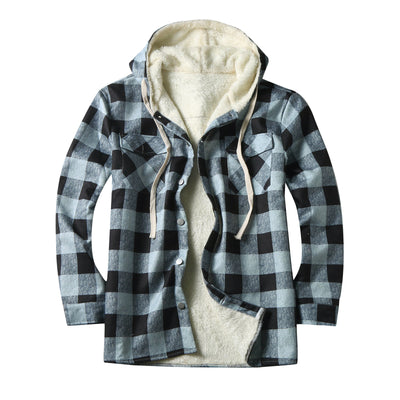 Chamarra Tipo Shirt con Capucha y Forro Polar para Hombre - Image 12