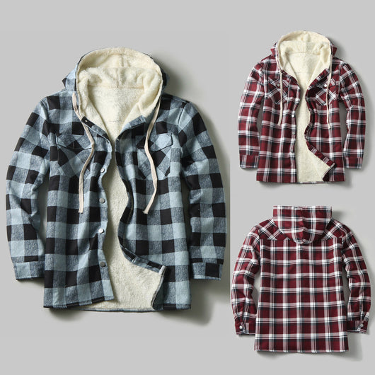 Chamarra Tipo Shirt con Capucha y Forro Polar para Hombre - Image 15