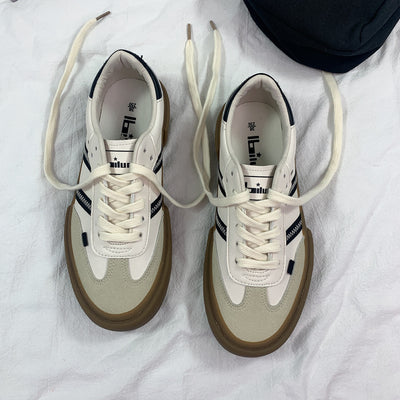 Tenis de Cuero Retro Blanco para Parejas - Estilo Vintage Moderno - Image 13