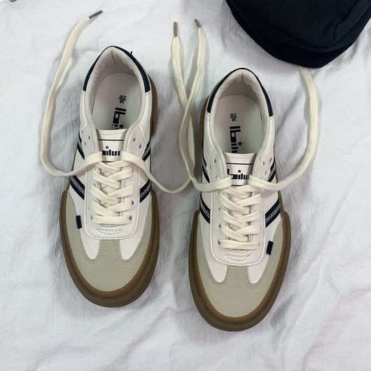 Tenis de Cuero Retro Blanco para Parejas - Estilo Vintage Moderno - Image 13