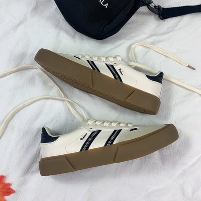 Tenis de Cuero Retro Blanco para Parejas - Estilo Vintage Moderno - Image 16