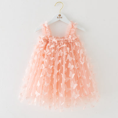 Falda Infantil con Mariposas Bordadas y Tirantes - Image 11