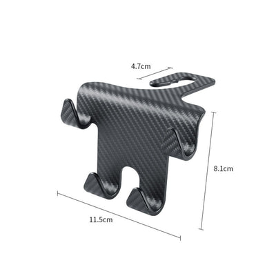 Soporte Multifunción de Fibra de Carbono para Smartphone - Gancho Organizador de Asiento Trasero - Image 8