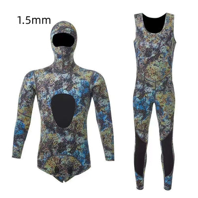 Traje de Buceo Dividido con Capucha para Hombre - Protección Térmica para Surf y Inmersión - Image 11