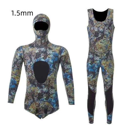 Traje de Buceo Dividido con Capucha para Hombre - Protección Térmica para Surf y Inmersión - Image 11
