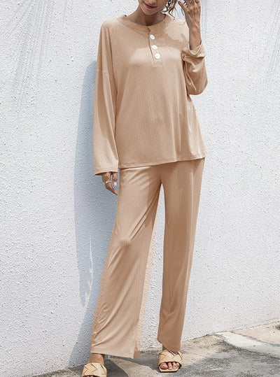 Conjunto Ejecutivo Mujer: Camisa Cuello Alto Manga Larga + Pantalón Recto - Image 10