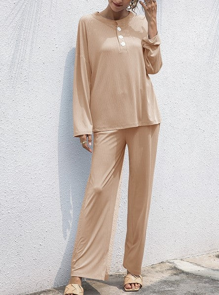 Conjunto Ejecutivo Mujer: Camisa Cuello Alto Manga Larga + Pantalón Recto - Image 10