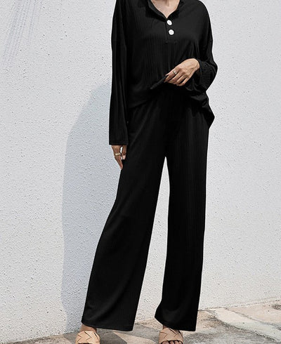 Conjunto Ejecutivo Mujer: Camisa Cuello Alto Manga Larga + Pantalón Recto - Image 11