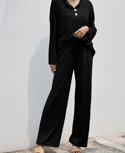 Conjunto Ejecutivo Mujer: Camisa Cuello Alto Manga Larga + Pantalón Recto - Image 11