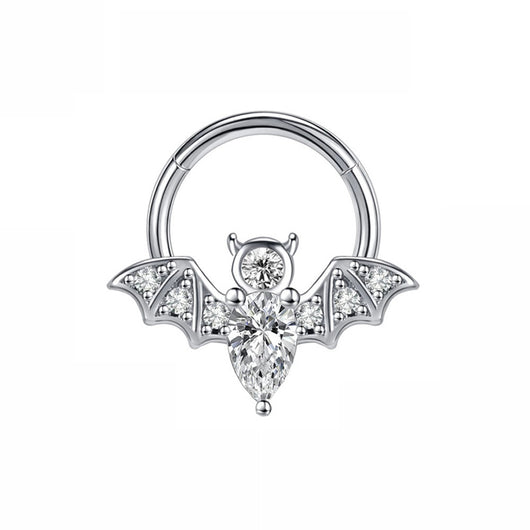 Piercing de Nariz con Murciélago y Circón para Halloween - Image 9