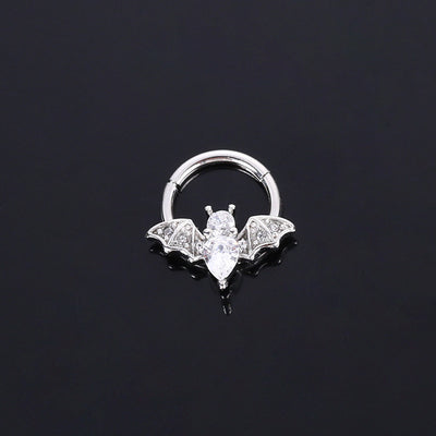 Piercing de Nariz con Murciélago y Circón para Halloween - Image 10