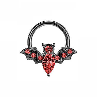 Piercing de Nariz con Murciélago y Circón para Halloween - Image 11