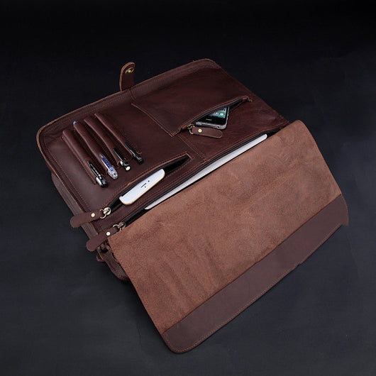 Maletín Ejecutivo de Cuero Genuino para Hombre - Image 10