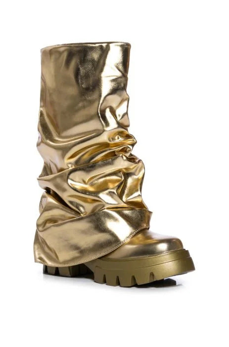 Botas Tipo Pipe de Cuero Charol con Punta Redonda - Estilo Fashion - Image 10